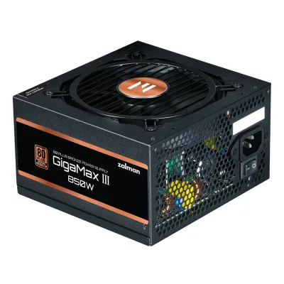 SURSA Zalman "GV3", 850W, certificare 80 Plus Bronze, non-modular, fan 120mm, negru, "ZM850-GV3" (timbru verde 2 lei)