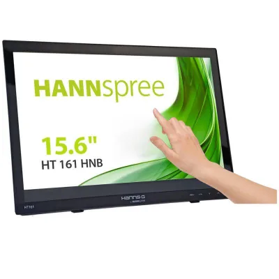 Hannspree, HT161HNB, Monitor,  Touch,  15.6" Wide, 1366x768, 220cd/m?,  12 ms, 500:1 , HDMI & VGA, 1W x 2, Black "HT161HNB" (timbru verde 7 lei)