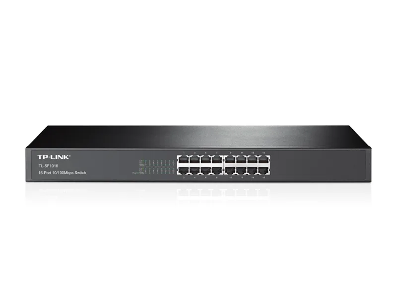 SWITCH TP-LINK 16 porturi 10/100Mbps. carcasa metalica "TL-SF1016" (timbru verde 2 lei)