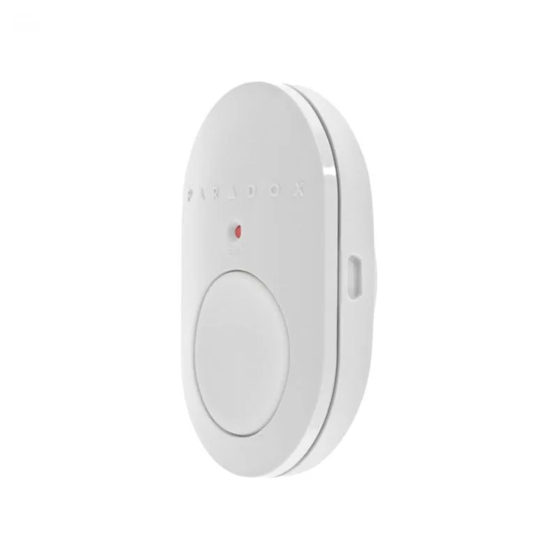 Buton de panică radio Paradox REM101; material rezistent la intemperii; funcţia de panică permite trimiterea instantanee a semnalului către staţia de monitorizare; funcţie test baterie; indicator LED; posibilitatea purtării pe snur sau brăţară; baterie