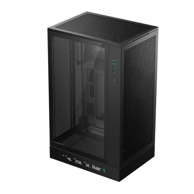 CARCASA DeepCool "CH270 DIGITAL", mini tower, gaming, fara sursa, suporta 6xfan, USB Type-C x 1, USB 3.2 gen 1 x 2, audio+mic, 4 sloturi expansiune, alb, "R-CH270-BKNDM0-G-1"