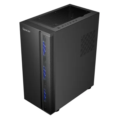 Carcasa SPACER ICE HERO, RGB, Mid Tower, Black