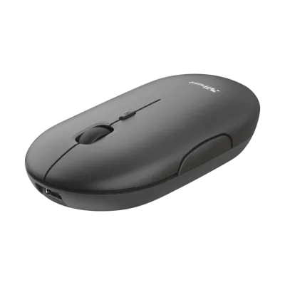 Mouse Wireless Trust Puck Rechargeable Wireless Ultra-Thin Mouse, 1600 dpi, Negru