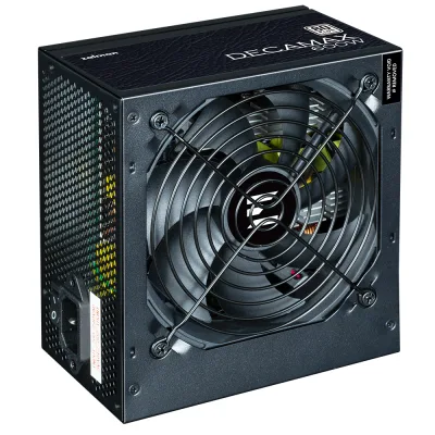 SURSA Zalman "Decamax 600", 600W, certificare 80 Plus, active PFC, fan 120mm, negru, "ZM600-LX3" (timbru verde 2 lei)