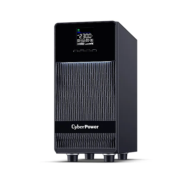 UPS CYBER POWER Online dubla conversie cu Sinusoida Pura, slim tower, 3000VA 2700W, 2xIEC C13 4xSchuko, 6x 12V/9Ah, USB,RS232, Slot SNMP, GreenP, seria OLS, "OLS3KECR" (timbru verde 32 lei)