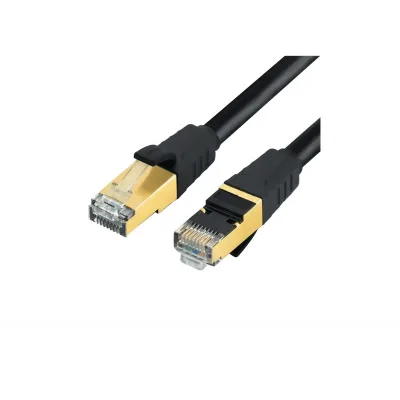 Patchcord SFTP RJ45-RJ45 Cat.7, LSZH, 10m, negru - EMTEX "SFTP-7-10-BK-LSZH-EMT" (timbru verde 0.08 lei)