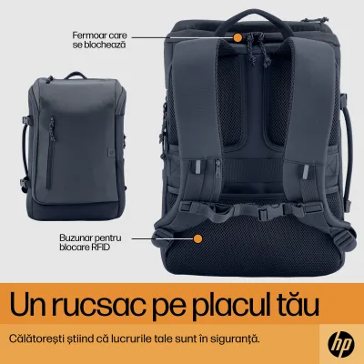 HP Travel 25 Liter 15.6inch Iron Grey Laptop Backpack "6H2D8AA"