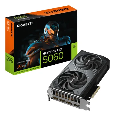 GIGABYTE GeForce RTX 5060 WINDFORCE OC 8G, GDDR7, 128 bit, Negru "N5060WF2OC-8GD"
