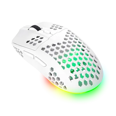 Mouse Gaming Wireless Trust GXT 929 Helox, 4800 dpi, Alb