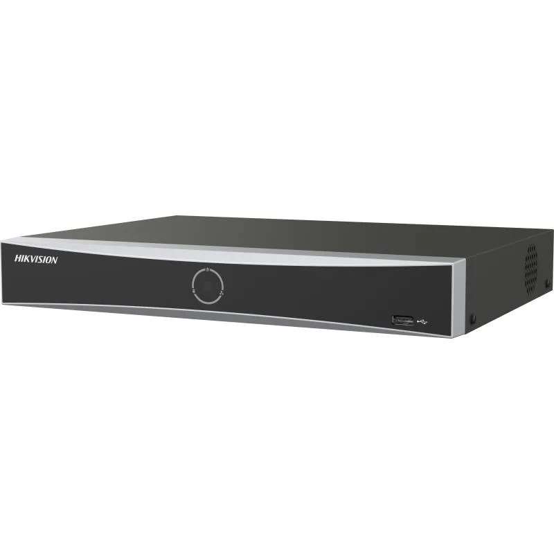 NVR Hikvision 4 canale AcuSeek K Vpro DS-7604NXI-K1/VPRO; 3-ch@12 MP or 6ch@8 MP or 12-ch@4 MP or 24-ch@1080p decoding capacity, H.265 +/H.265/H.264+/H.264, iesiri: HDMI/VGA, 1x SATA max 16TB pe HDD, AI by NVR: Facial recognition, perimeter protection,