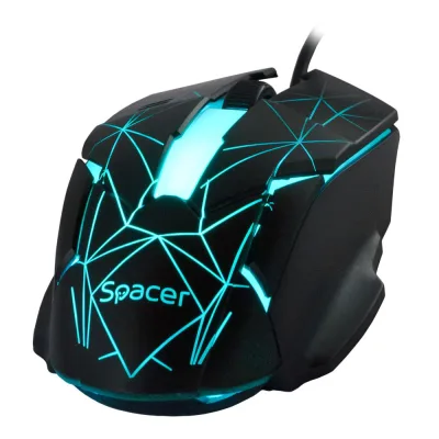 Kit Wired tastatura si mouse SPACER SP-GK-01, taste numerice, Negru