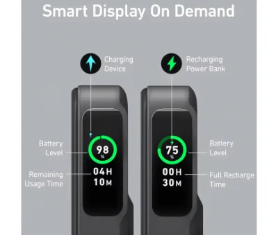 POWER BANK Anker "MagGo" 10.000 mAh, 27W Qi 2.0 15W, suport pliabil, compatibil iPhone 15/14/13/12, 1 x USB-C, afisaj inteligent, 389 g, negru, "A1654G11" (timbru verde 0.98 lei) - 194644173388