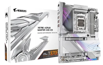 Placa de baza Gigabyte X870E AORUS MASTER X3D ICE, Socket AM5, DDR5, ATX