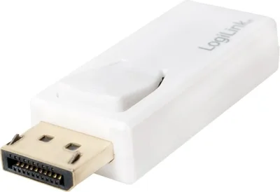 ADAPTOR video LOGILINK, DisplayPort (T) la HDMI (M), rezolutie maxima 4K UHD (3840 x 2160) la 30 Hz, alb, "CV0100" (timbru verde 0.08 lei)