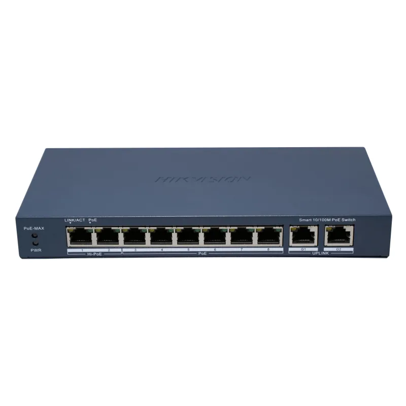 HK SWITCH POE 8 PORTURI SMART "DS-3E1310HP-EI(B)" (timbru verde 2 lei)