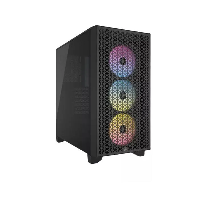 Carcasa CORSAIR 3000D RGB, RGB, Mid Tower, Black