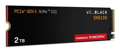 SSD WD Black SN8100 2TB M.2 2280 PCIe Gen5 x4 NVMe, Read/Write: 14900/14000 MBps, IOPS 2300K/2400K, TBW: 1200 "WDS200T1X0M-00CMT0"