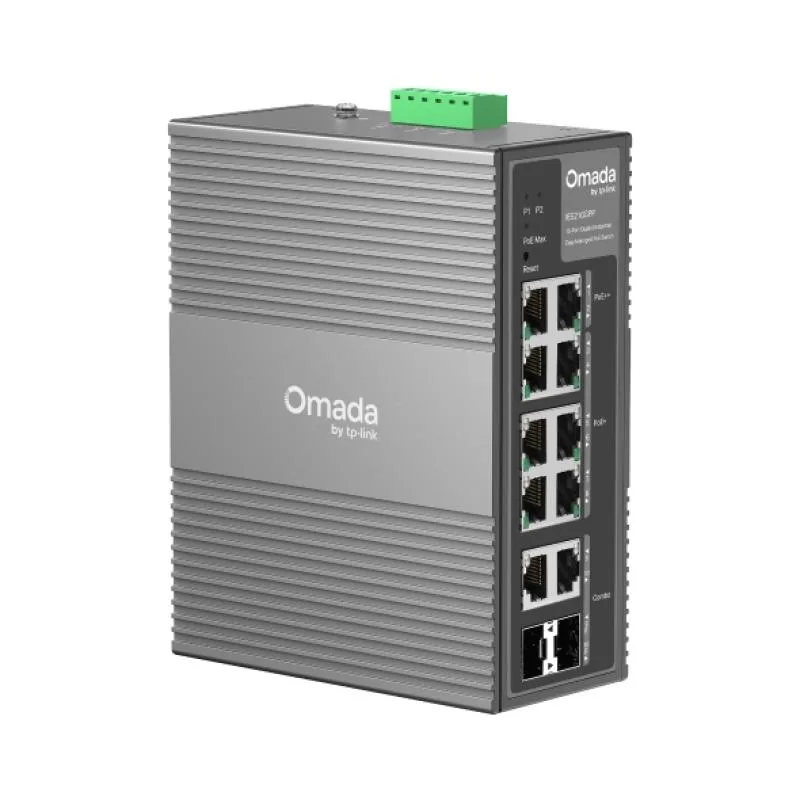 TP-Link Omada IES210GPP. Switch type: Managed. Basic switching RJ-45 Ethernet ports type: Gigabit Ethernet (10/100/1000), Basic switching RJ-45 Ethernet ports quantity: 8. MAC address table: 8000 entries, Switching capacity: 20 Gbit/s. Networking
