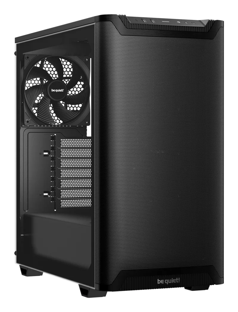 CARCASA be quiet "PURE BASE 501", middle tower, gaming, fara sursa, suporta 6xfan, 2xfan inclus, PSU shroud, USB Type-C x 1, USBx2, audio+mic, 7 sloturi expansiune, negru, "BGW74" (timbru verde 0.16lei)