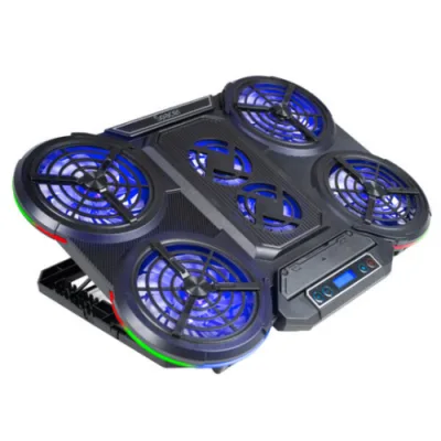 Stand/Cooler notebook Spacer SPNS-GAMING-6F, pana la 17 inch, 6 ventilatoare, negru