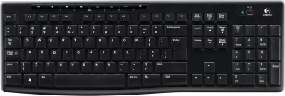 TASTATURA LOGITECH wireless, multimedia, 8 taste multimedia, black, "K270" "920-003738"  (timbru verde 0.8 lei)