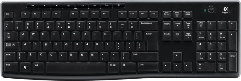 TASTATURA LOGITECH wireless, multimedia, 8 taste multimedia, black, "K270" "920-003738"  (timbru verde 0.8 lei)