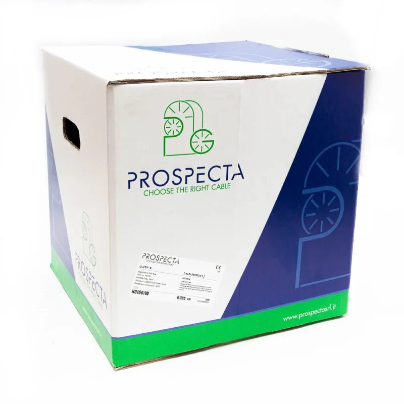 Cablu UTP CAT 6E 4x2xAWG24, cupru 100%, cod: H0160/W, pentru retelistica ( pana la 250MHz), numar perechi: 4 twisted, diametrul conductorului: 0.51 mm, material PVC, culoare gri, diametru exterior: 5.7mm, Conductor Loop Resistance Ohm/km: 178, Mutual
