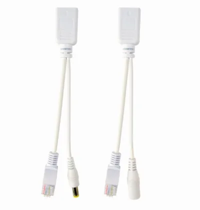 Kit adaptor pasiv POE, cablu injector RJ45 + alimentare RJ45, white, Gembird "PP12-POE-0.15M-W" (timbru verde 0.8 lei)