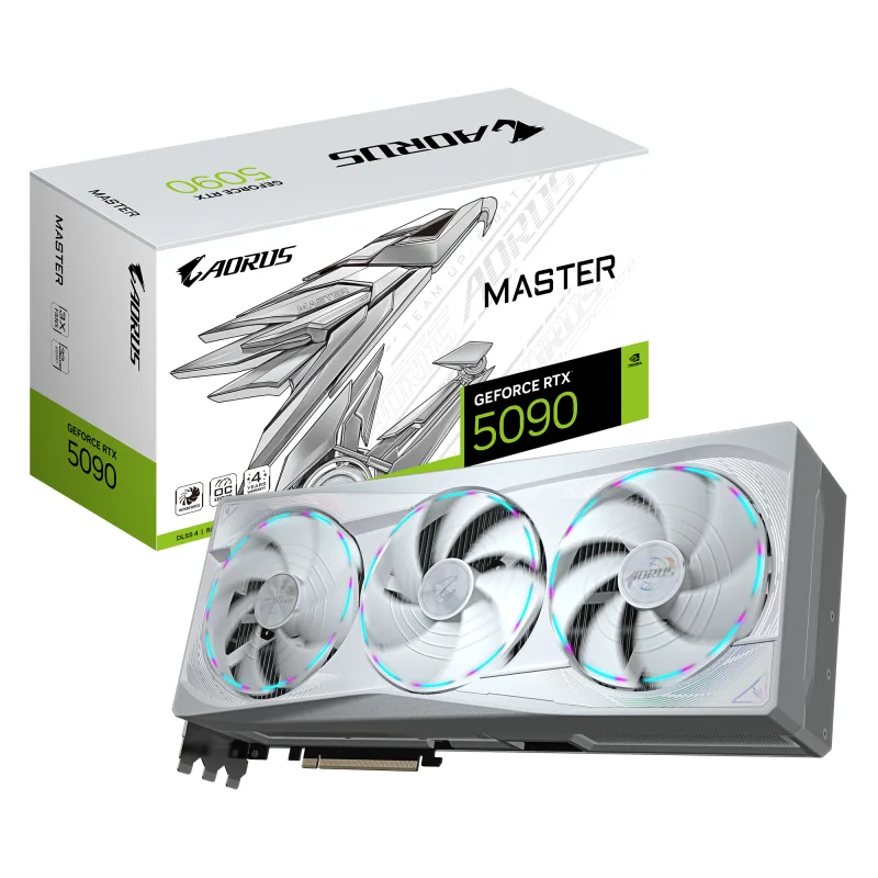 Placa video Gigabyte Aorus GeForce RTX 5090 Master Ice 32G, 32768 MB GDDR7 "GV-N5090AORUSM ICE-32GD"