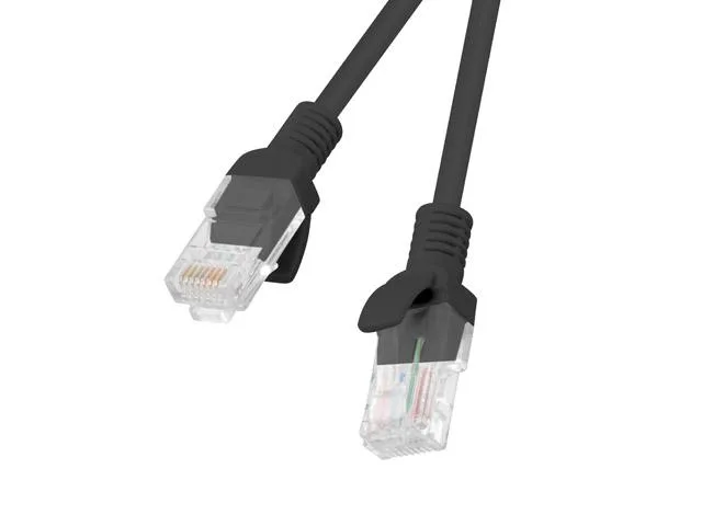 Patch cord Cat.5e UTP 5 m negru, Fluke Passed