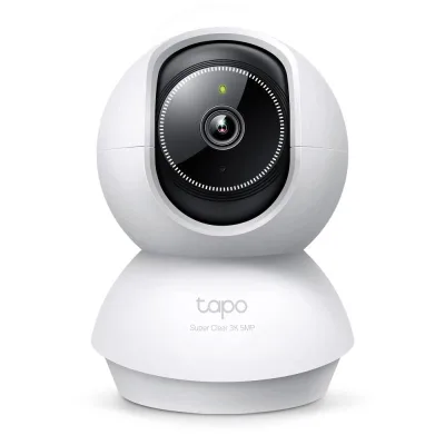 Pan/Tilt AI Home Security Wi-Fi Camera SPEC: 3K 5MP (2880×1620), 2.4 GHz, Horizontal 360º FEATURE: Pan/Tilt, Smart AI Detection and Notifications (motion, people, pets, cars, baby crying, abnormal sound), AI Smart Tracking, Sound and Light Alarm, Remote