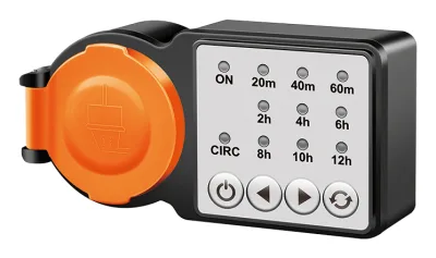 PRELUNGITOR LOGILINK, Schuko x 1, 230 V/16 A, 50 Hz, max. 3500 W, timer, 4 butoane operare, IP44, negru-portocaliu, "ET0015" (timbru verde 0.18 lei)