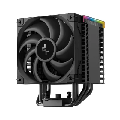 COOLER DeepCool "AK500 DIGITAL PRO" skt. Intel si AMD, racire cu aer, vent. 120mm, 500 - 1750 rpm, 5 heatpipes, inaltime 162mm, afisaj digital,"R-AK500-BKAPMN-G"  (timbru verde 0.8 lei)