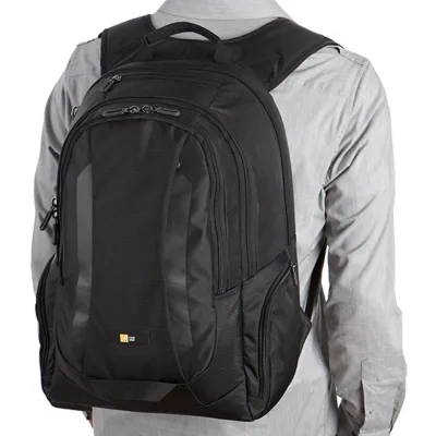 RUCSAC CASE LOGIC, pt. notebook de max. 15.6 inch, 2 compartimente, buzunar frontal x 2 | buzunar lateral x 2, waterproof, nylon, negru, 3205286 "RBP315 BLACK"