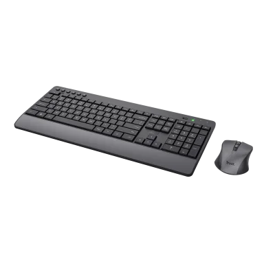 Kit Wireless tastatura si mouse TRUST Trezo, taste numerice, negru