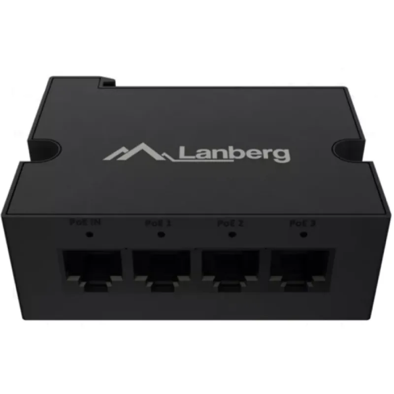 Switch Lanberg DIN-FE4-AT-30W, 4 porturi 1000BASE-T PoE+, Unmanaged, maxiumum network link speed 100 Mbps, chipset Realtek - RTL8305NB, standar PoE 802.3at, 802.3af