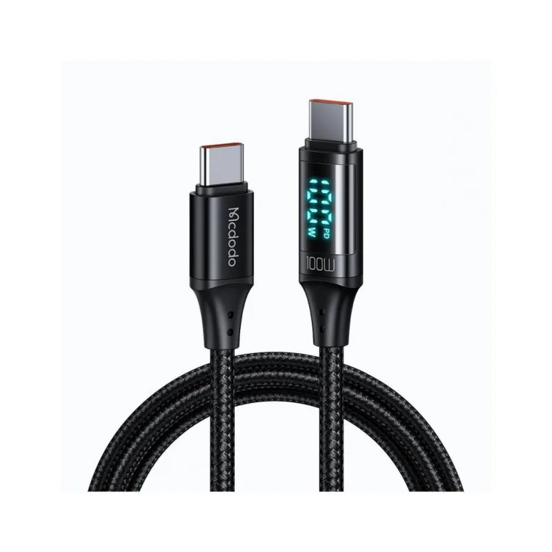 Mcdodo Cablu Digital HD Type-C la Type-C Black (100W, 1.2m, 5A)