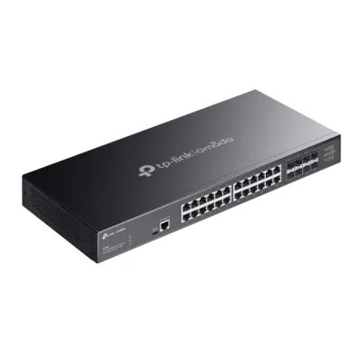 SWITCH TP-LINK Omada 24-Port 10GBASE-T L2+ Managed Switch with 8 x 10GE SFP+, carcasa metalica "SX3832" (timbru verde 2 lei)