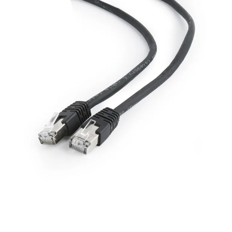 PATCH CORD FTP GEMBIRD Cat6, cupru-aluminiu, 2 m, negru, AWG26, ecranat "PP6-2M/BK" (timbru verde 0.08 lei)