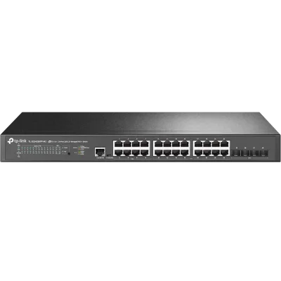 "JetStream™ 24-Port 2.5GBASE-T and 4-Port 10GE SFP+ L2+ Managed Switch with 16-Port PoE+ & 8-Port PoE++ PORT: 24× 2.5G RJ45 Ports (8× 2.5G PoE++ Ports & 16× 2.5G PoE+ Ports), 4× 10G SFP+ Slots, RJ45/Micro-USB Console Port SPEC: 802.3bt/at/af, 500 W PoE