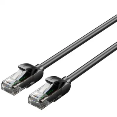 Patch cord UTP Vention, Cat. 5e, RJ-45 (T) la RJ-45 (T), 5m, AWG 26, 1000Mbps, negru, "IABBJ" (timbru verde 0.08 lei) - 6922794781436