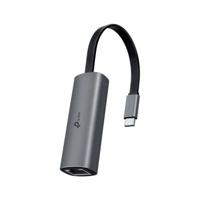 ADAPTOR RETEA TP-LINK , extern, USB-C, port RJ-45 Gigabit LAN, 2.5 Gbps, metalic, gri "UE302C" (timbru verde 0.18 lei)
