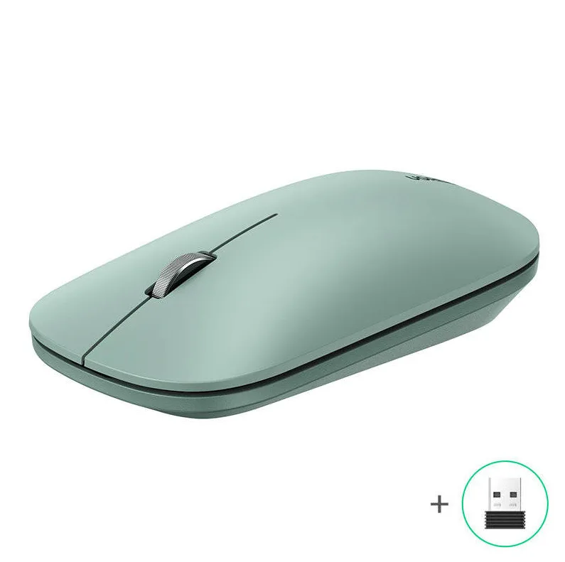 MOUSE Ugreen, "MU001" PC sau NB, wireless 2.4GHz, optic, 3/1 butoane/scroll, 4000 dpi, verde "90374" (timbru verde 0.18 lei) - 6957303893744