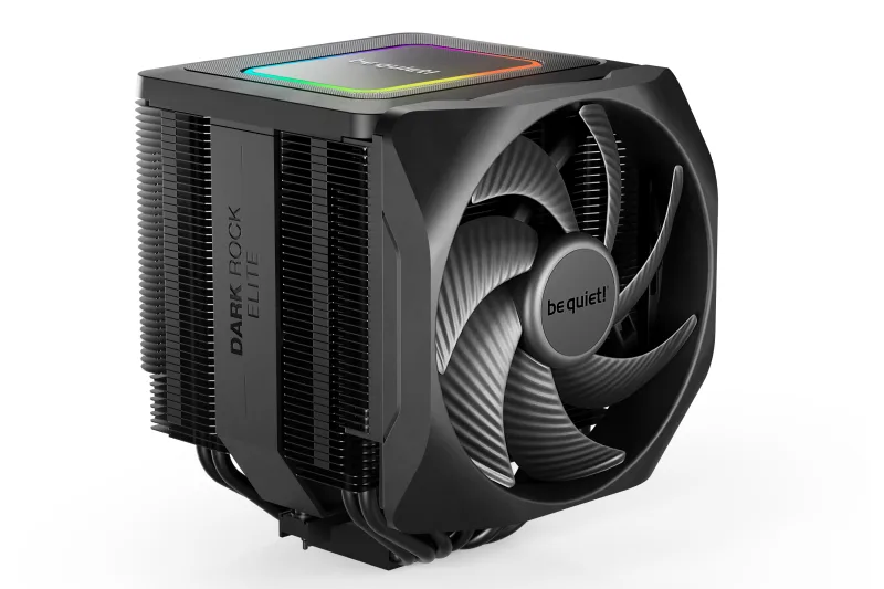 COOLER be quiet "Dark Rock Elite",racire aer, Ø6 mm×7 pcs heatpipe, skt. Intel LGA 1700/1200/115x,  AMD: AM5/AM4, fan 135mm, 2000 rpm, conectare 4-pin PWM, LED ARGB, "BK037" (timbru verde 2 lei)
