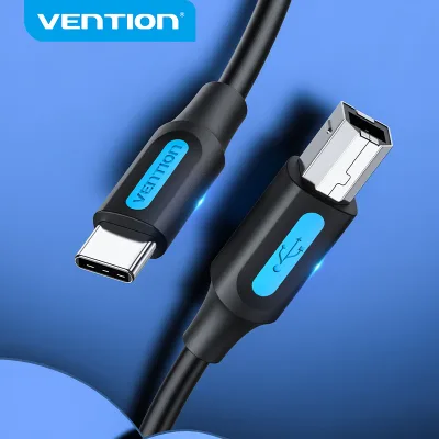 Cablu USB pt. imprimanta Vention, USB B (T) la USB-C (T), 1.5m, 480 Mbps, TPE, negru, "CQUBG" (timbru verde 0.18 lei) - 6922794756410