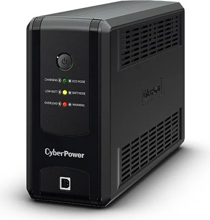 UPS CYBER POWER Line Int. fara management, LED,650VA/360W, AVR, 3xSchuko,indicatie status cu LED,1xbaterie 12V/5Ah, Backup 16-28 min, incarcare 8h,combo RJ45,GreenPower "UT650EG" (timbru verde 4 lei)