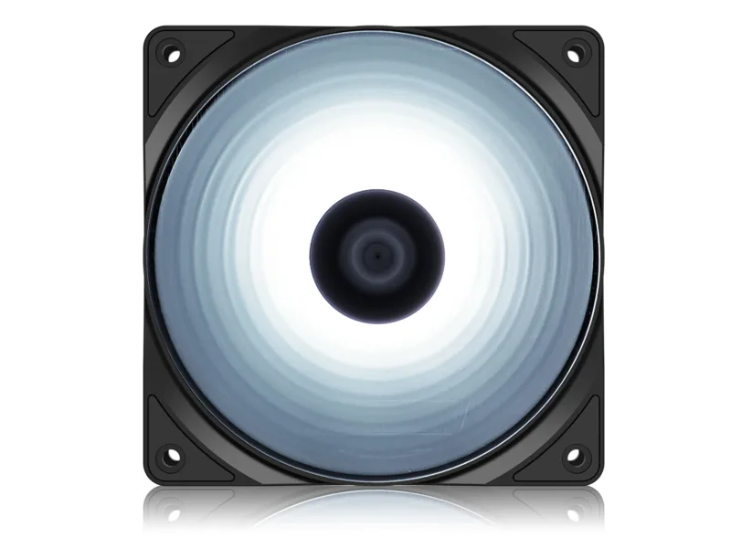 VENTILATOR DEEPCOOL PC RF120W, 120x120x25 mm, 4 white LED, Hydro Bearing, "DP-FLED-RF120-WH"