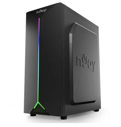 Carcasa NJOY Anil, RGB, Mid Tower, Black