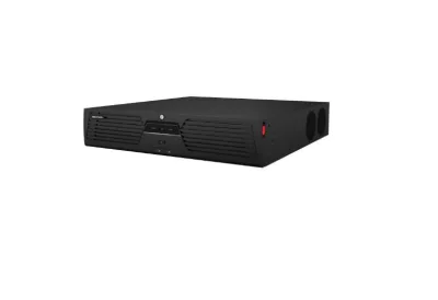Hikvision 4K NVR DS-9664NI-M8 64-ch IP camera inputs,  2-ch@32 MP/2-ch@ 24 MP/4-ch@12 MP/8-ch@8 MP/16-ch@4 MP/32-ch@1080p decoding capacity, 400 Mbps incoming bandwidth and 400 Mbps outgoing bandwidth, 2 HDMI (different source) and 2 VGA (different