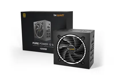 SURSA Be Quiet "PURE POWER 12 M", 1200W, 80 PLUS Gold, modular, format ATX 3.0, "BN346" (timbru verde 2 lei)